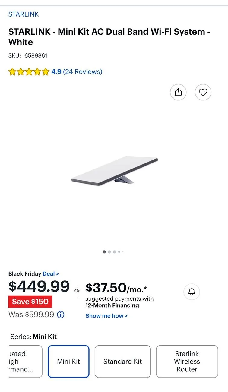 Tesla Cybertruck Starlink Mini Black Friday Sale IMG_0436