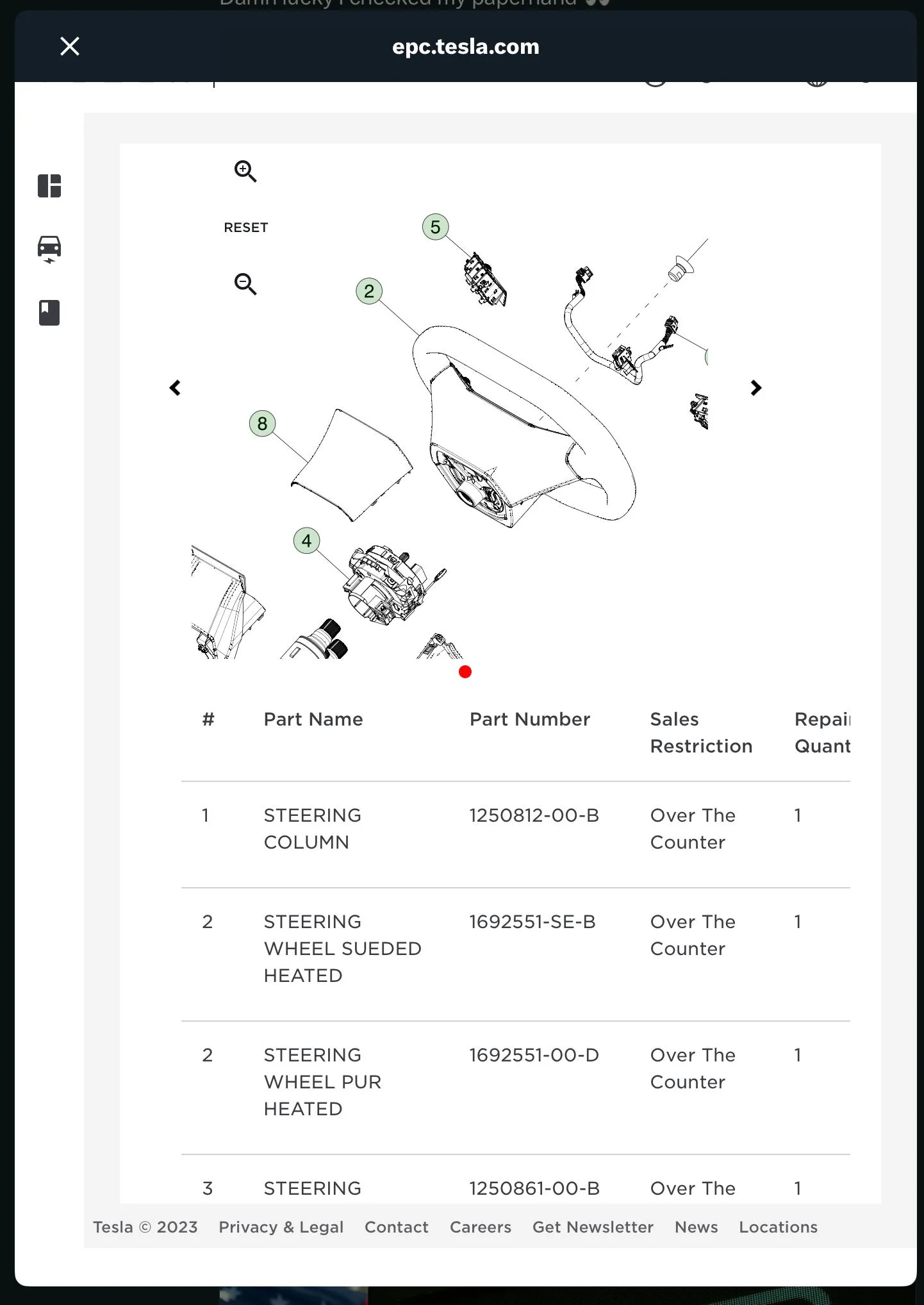 Tesla Roadster 2nd gen Sueded steering wheel discovered! Will be option for top two Cybertruck trims IMG_0442