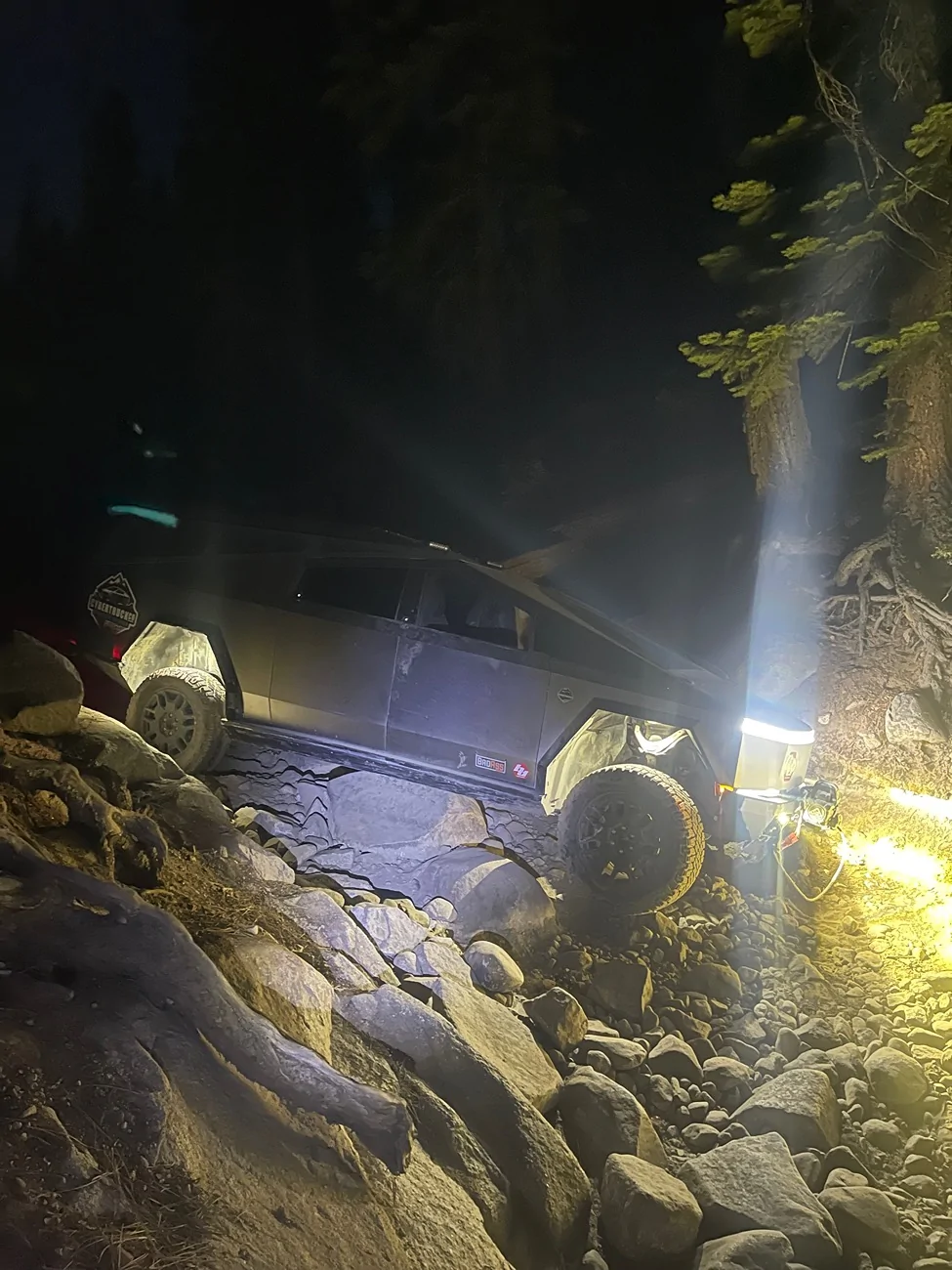 Tesla Roadster 2nd gen CYBERTRUCKco takes on the Rubicon! IMG_0555