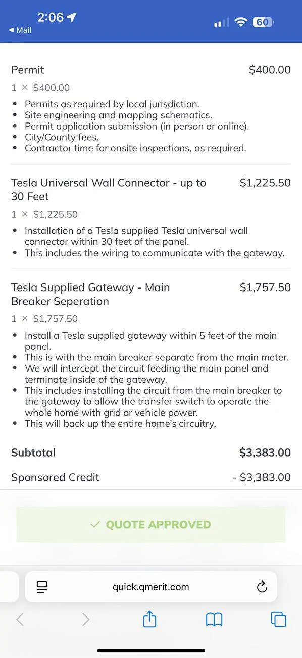 Tesla Roadster 2nd gen QMerit Quotes/Charges/Pricing PowerShare IMG_0592