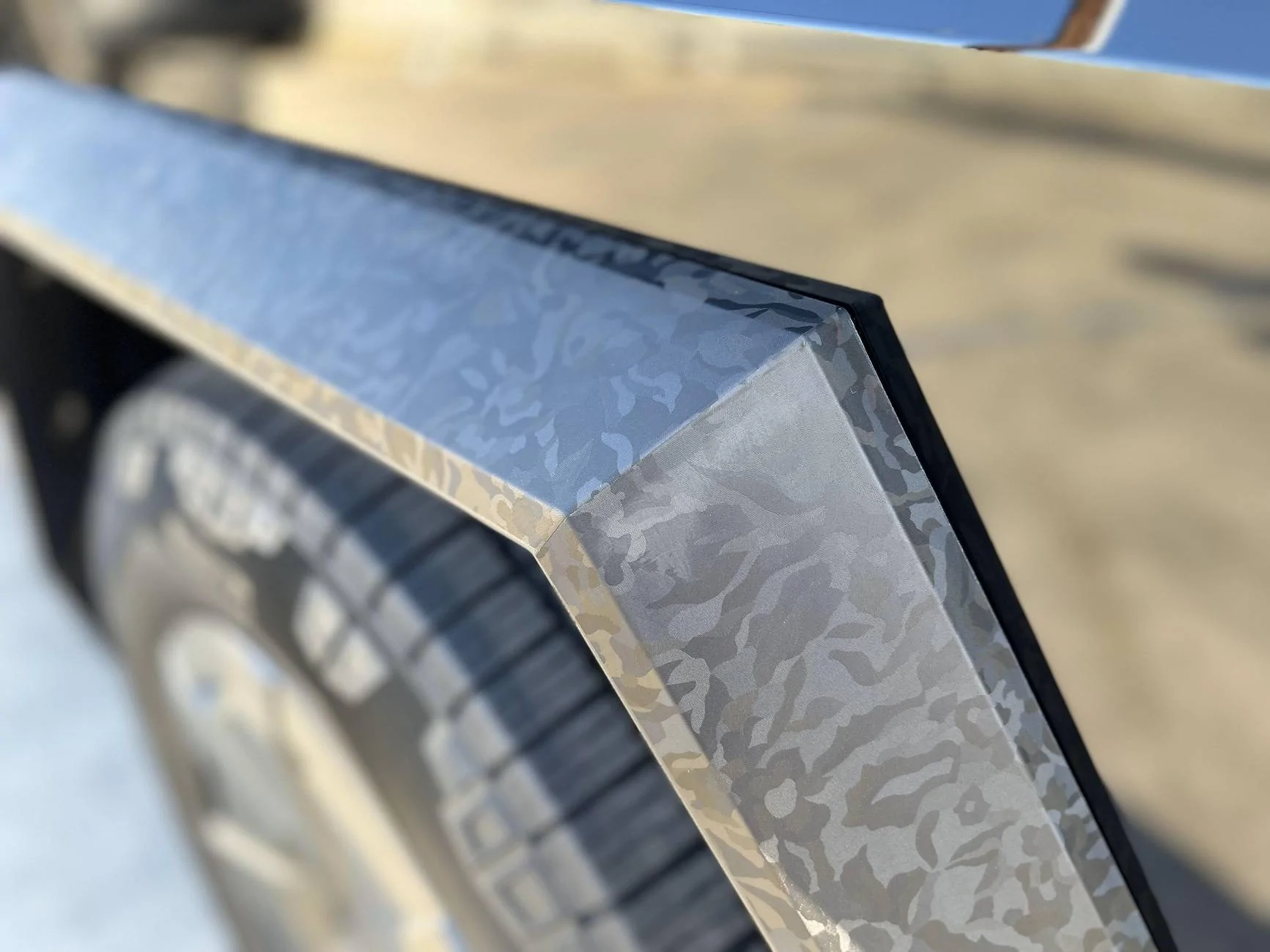 Tesla Cybertruck 🛡️ Camouflage Fenders with Gloss Black PPF?! 🖤✨ IMG_0699