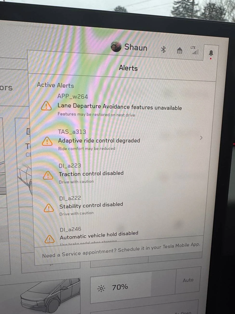 Tesla Roadster 2nd gen Alerts and multiple things disabled IMG_0785