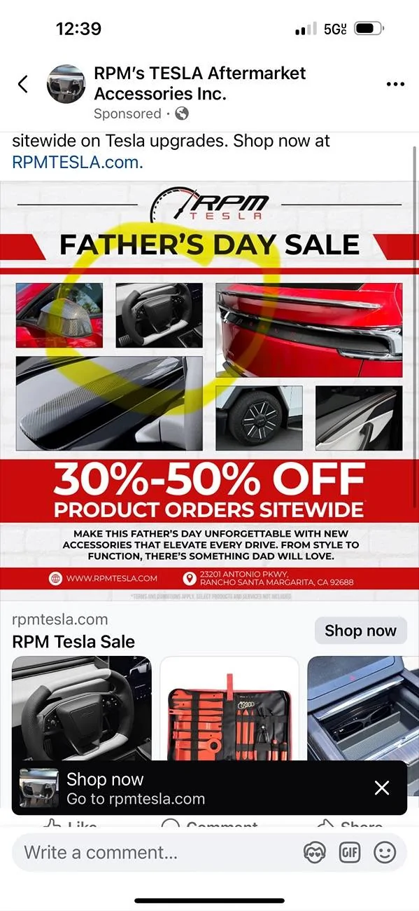 Tesla Cybertruck RPM Tesla misleading ads IMG_0809