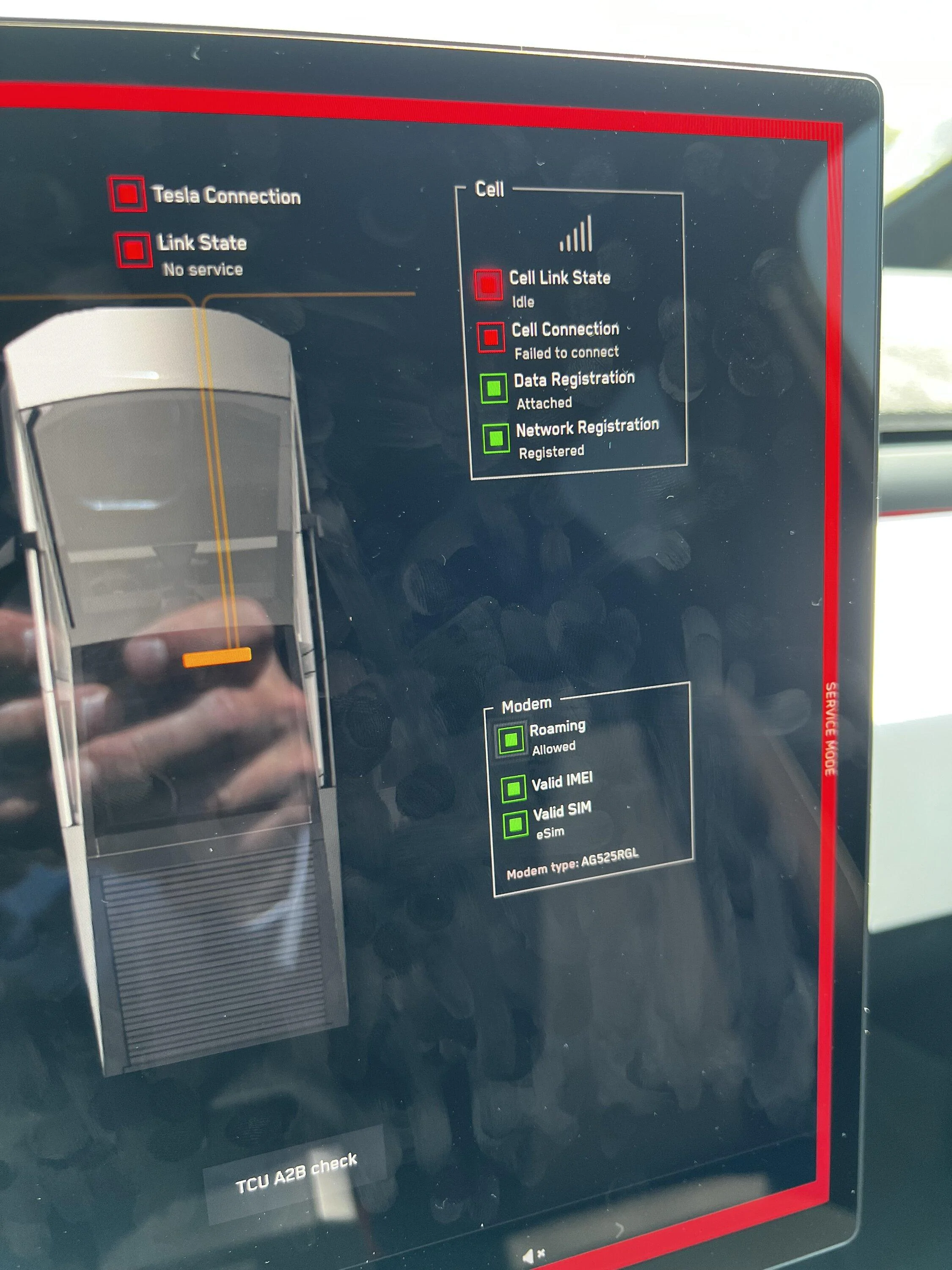 Tesla Roadster 2nd gen Lost cellular connectivity IMG_1005