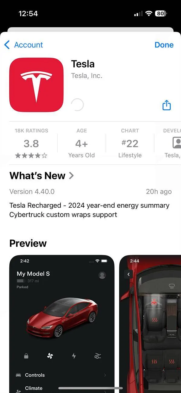 Tesla Roadster 2nd gen Tesla App Updated with Cybertruck custom wraps support IMG_1056