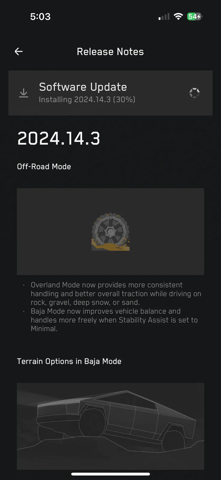 Tesla Roadster 2nd gen Has anyone received the 2024 Spring Software Update Release for their CT yet? IMG_1131