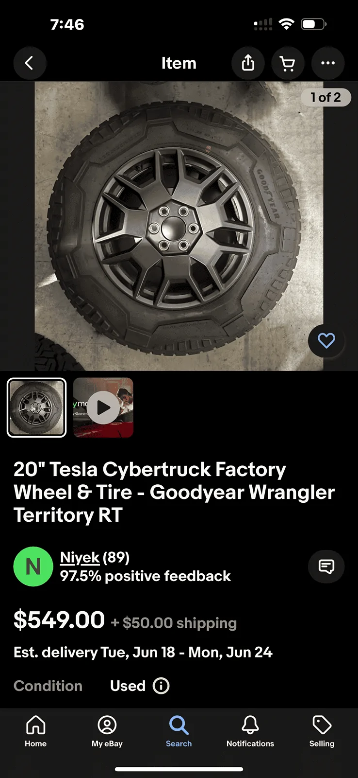 Tesla Roadster 2nd gen Aftermarket Spare IMG_1340