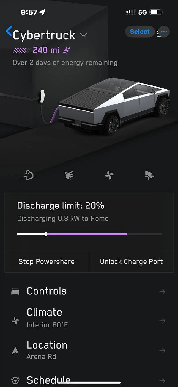Tesla Roadster 2nd gen Powershare Complete: But missing option in CT IMG_1651