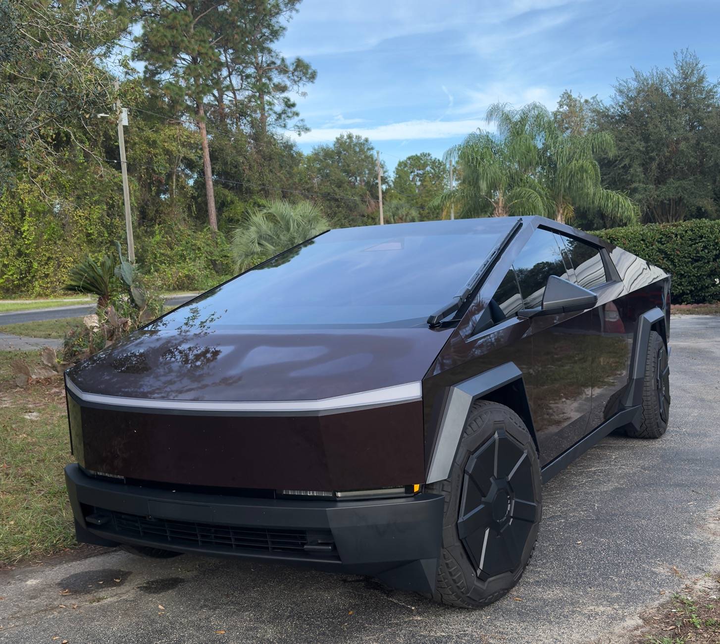 Tesla Roadster 2nd gen PPF Wrap in Jacksonville FL -- TPU Metallic Black Rose IMG_1656