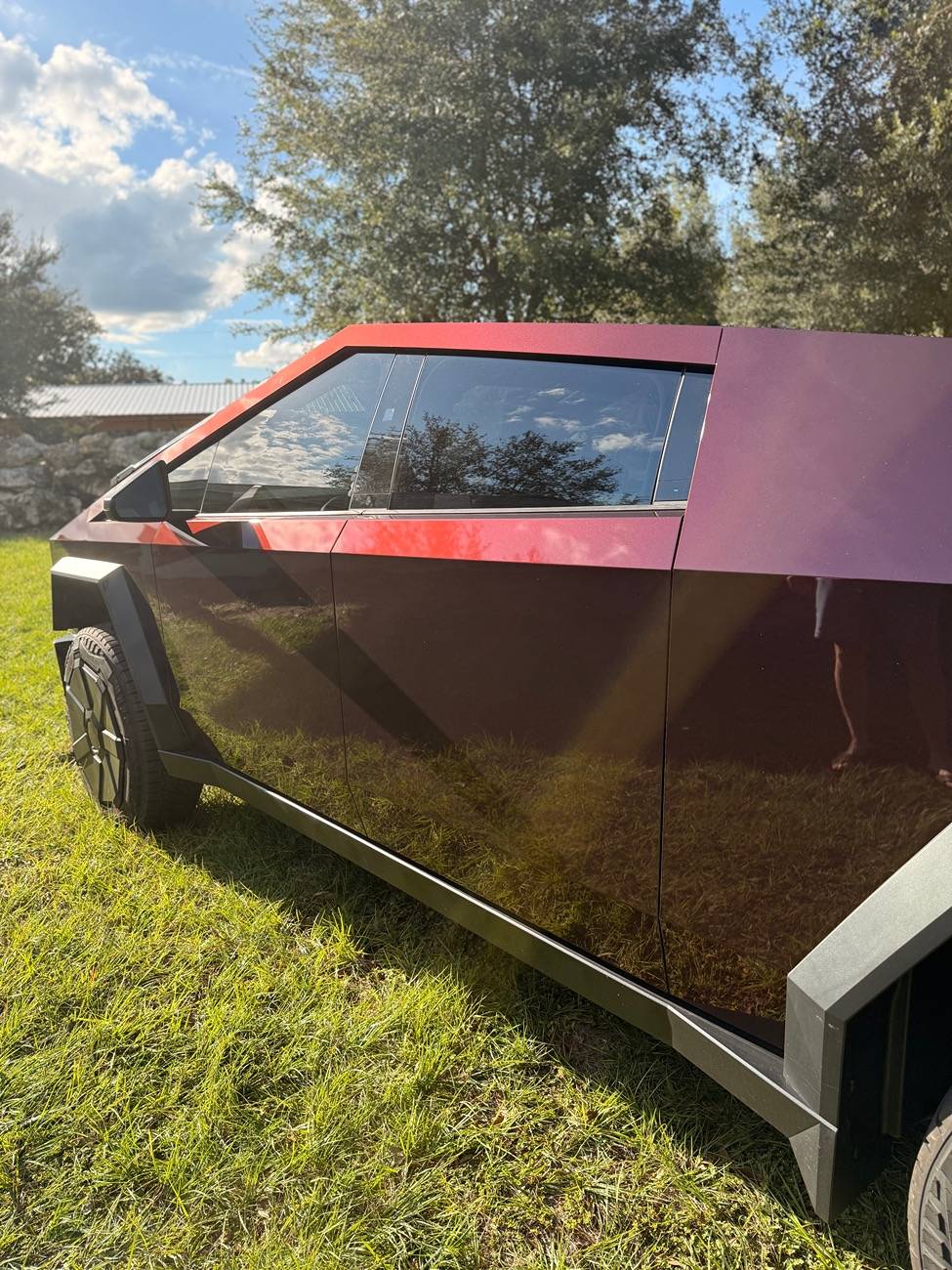 Tesla Roadster 2nd gen PPF Wrap in Jacksonville FL -- TPU Metallic Black Rose IMG_1658