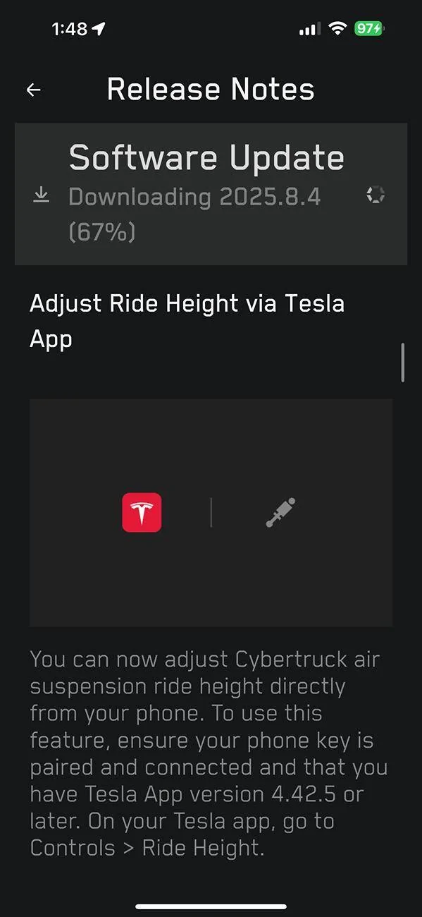 Tesla Roadster 2nd gen 2025.8.4 Update: Steer by Wire System / steering wheel gives more realistic feedback, adapting to different road surfaces IMG_1705
