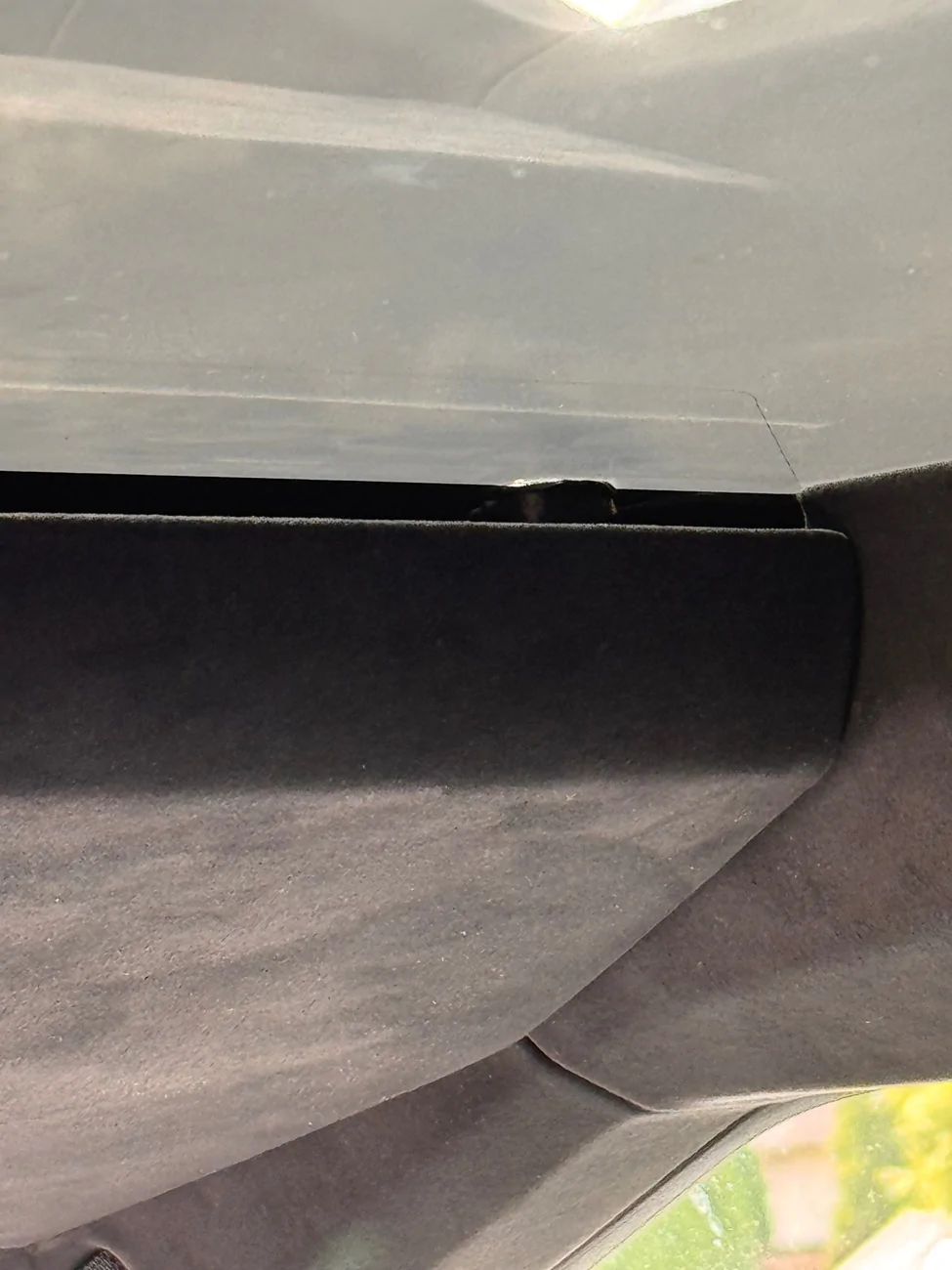 Tesla Roadster 2nd gen Headliner clips letting go IMG_1714