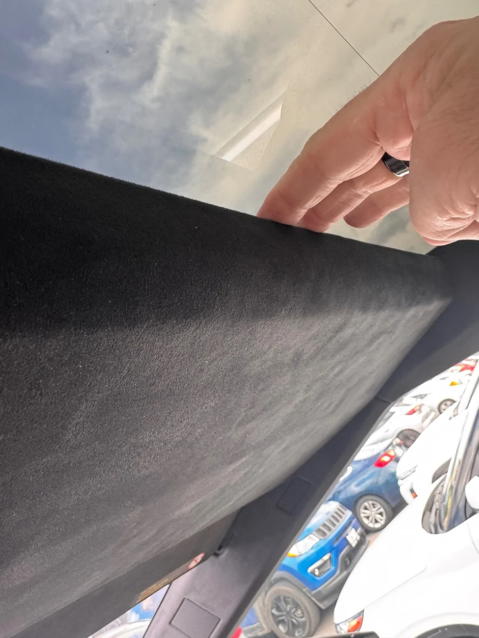 Tesla Roadster 2nd gen Headliner clips letting go IMG_1717