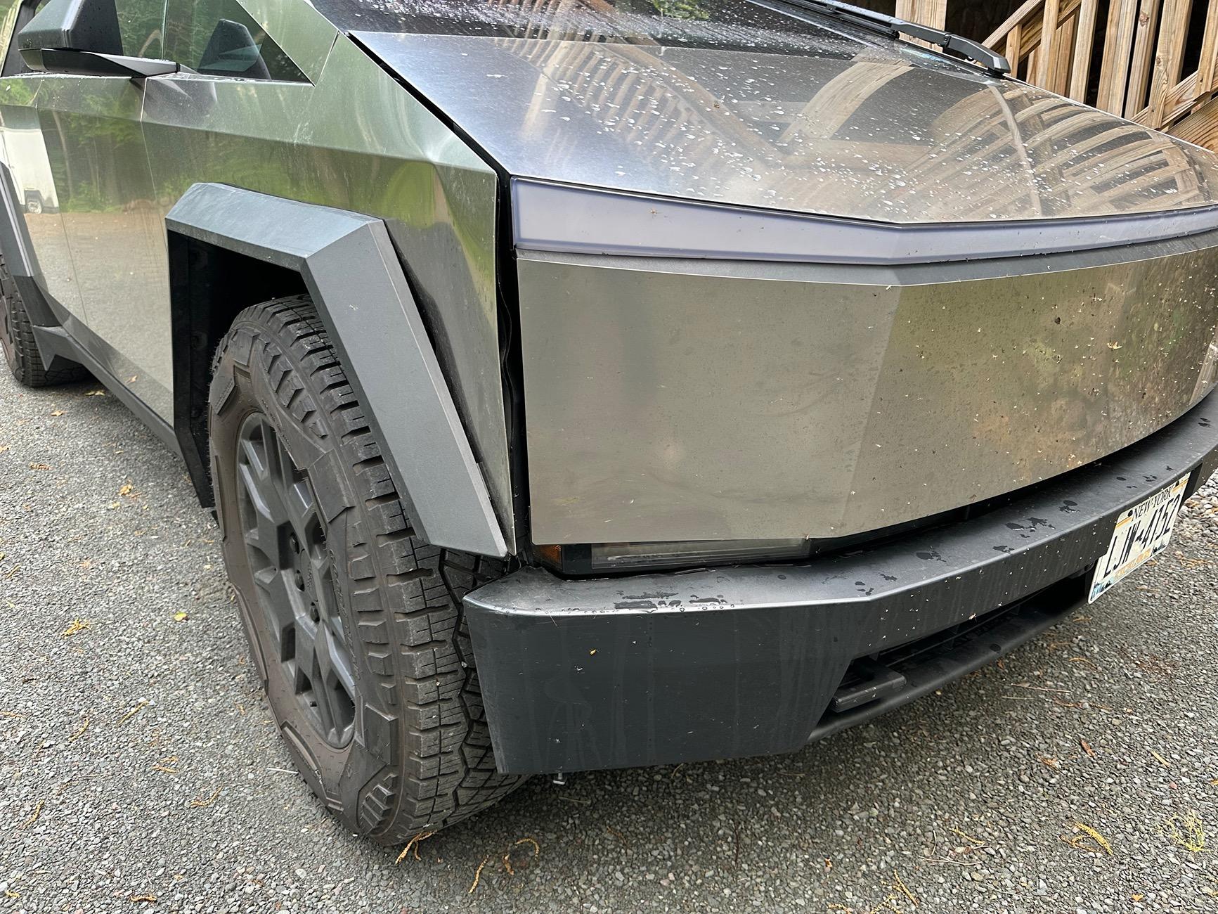 Tesla Roadster 2nd gen Hit a deer going 50mph! WOW tough Truck! IMG_1856