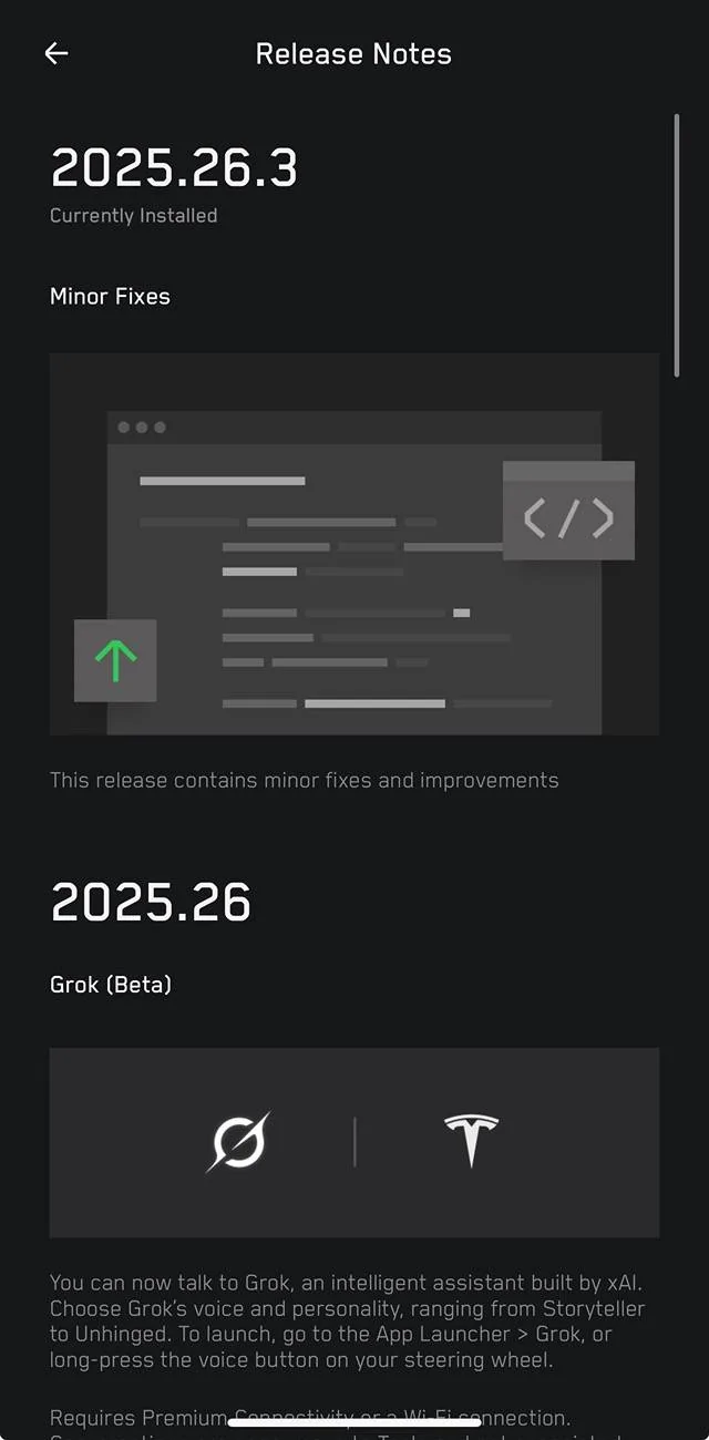 Tesla Roadster 2nd gen The real 2025.26 Update (w/ Grok) Thread IMG_1918