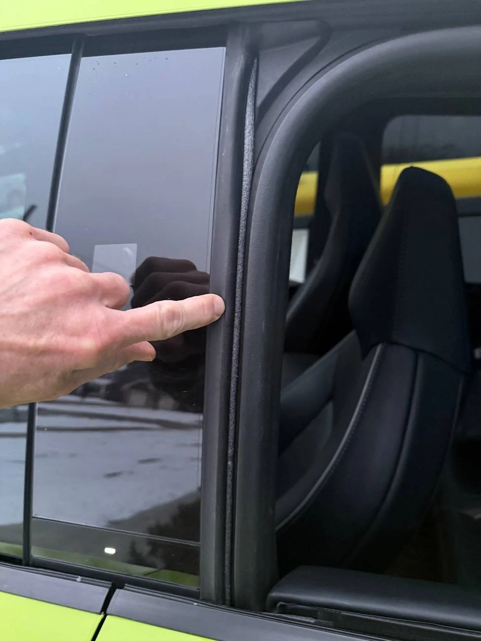 Tesla Cybertruck Leaky Window Seals IMG_1963
