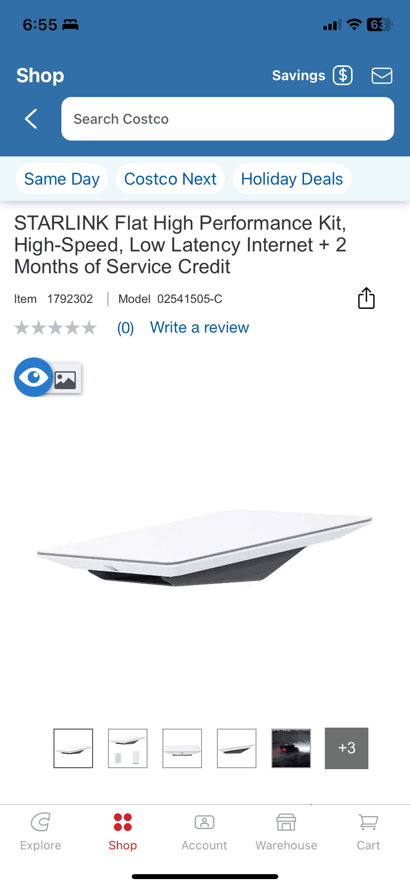 Tesla Roadster 2nd gen STARLINK kit is now available at Costco online IMG_2056
