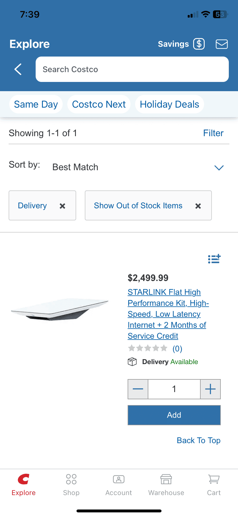 Tesla Roadster 2nd gen STARLINK kit is now available at Costco online IMG_2057