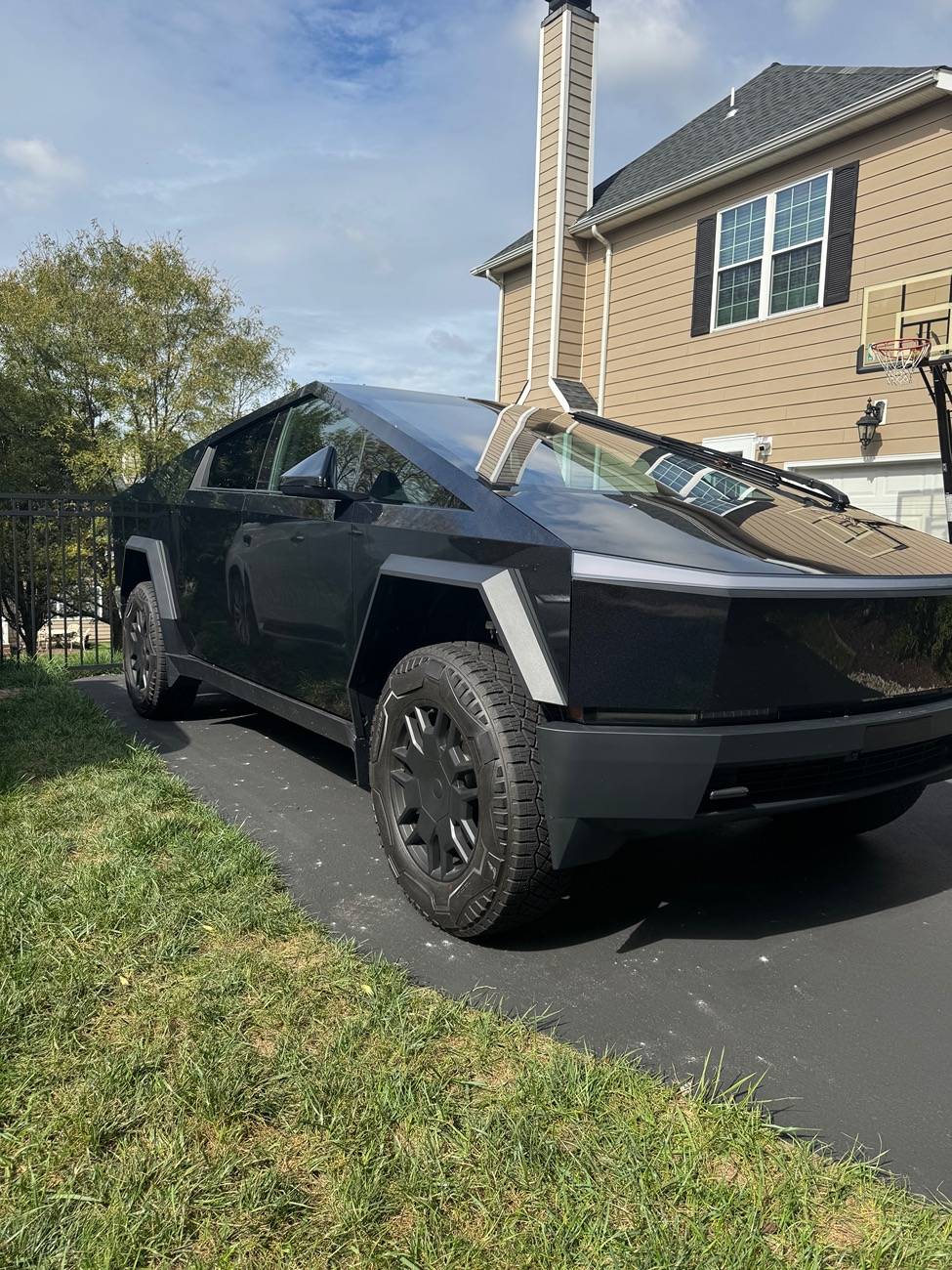 Tesla Cybertruck My DIY Cybertruck color wrap - Colorful Laser Black IMG_2061