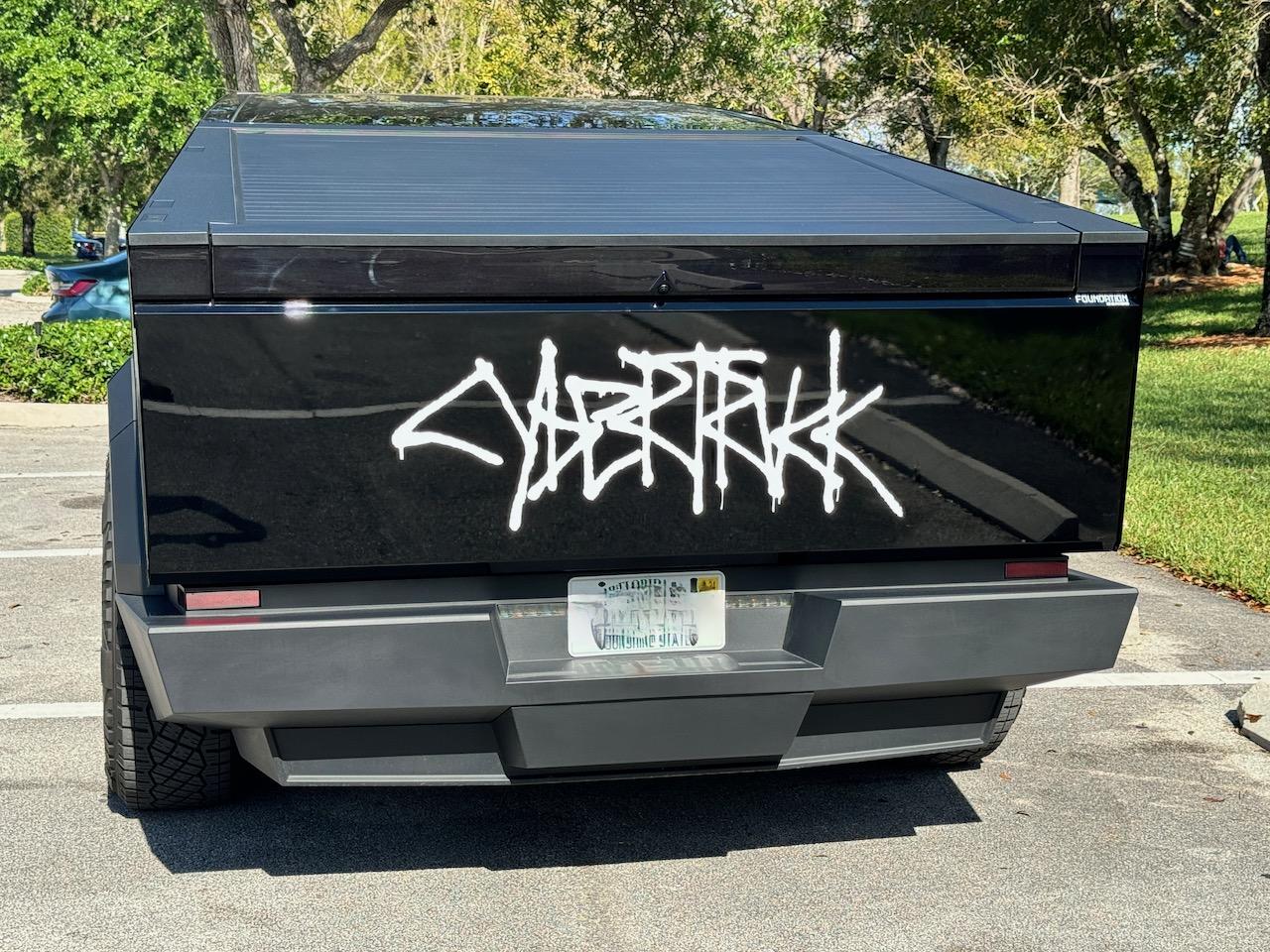 Tesla Cybertruck Gloss Black PPF Wrap Done! IMG_2436