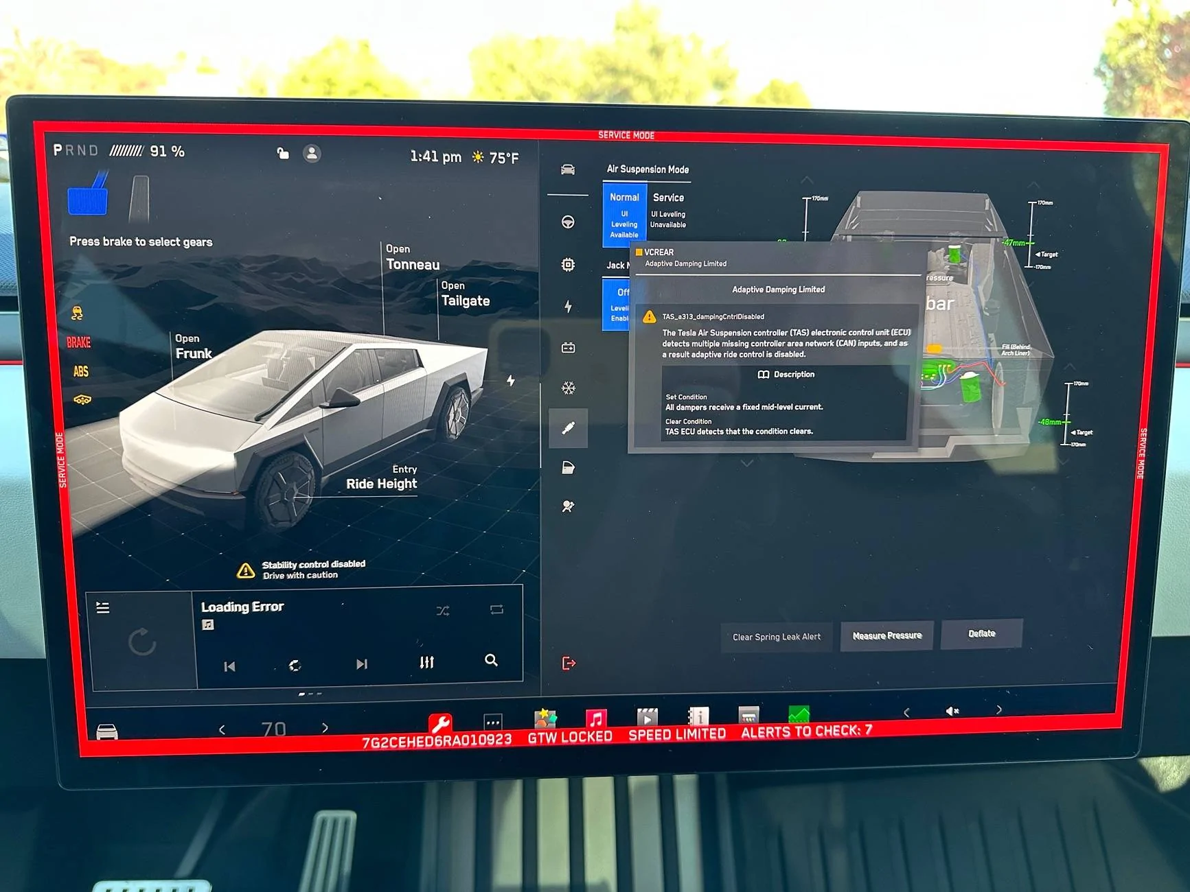 Tesla Roadster 2nd gen Traction control disabled IMG_2463