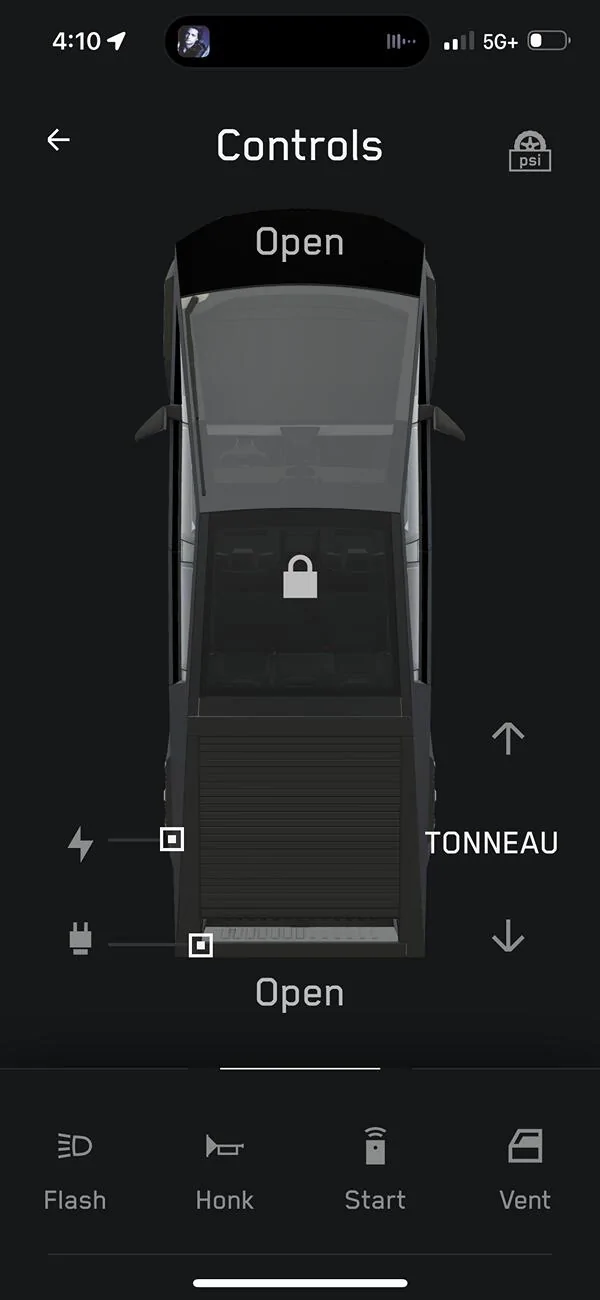 Tesla Roadster 2nd gen Open Doors Control now in Tesla app for Cybertruck with 2024.44.25.5 IMG_2507