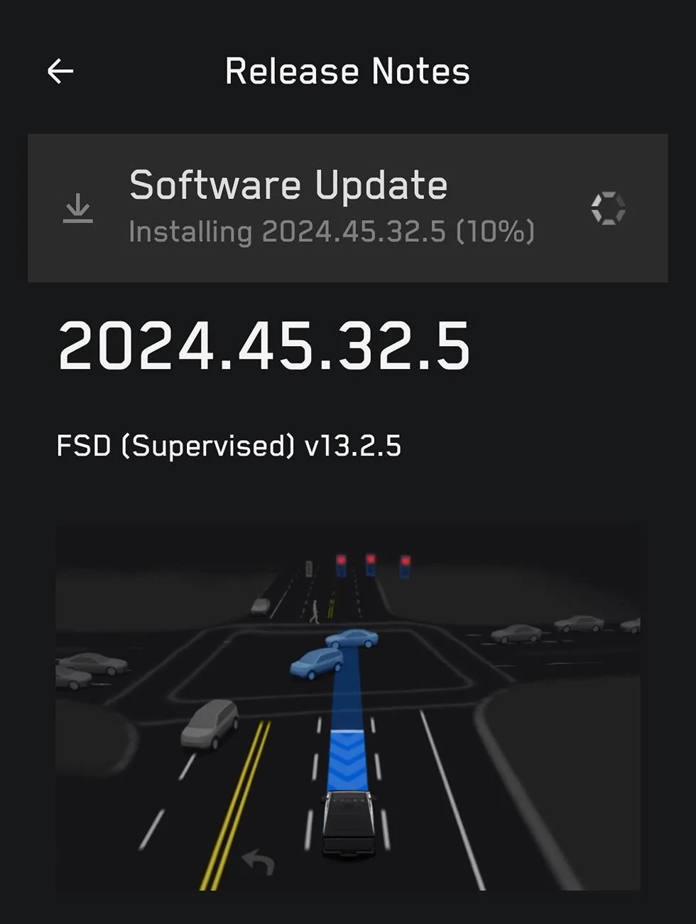 Tesla Roadster 2nd gen Software Update 2024.45.32.5 Installed IMG_2624