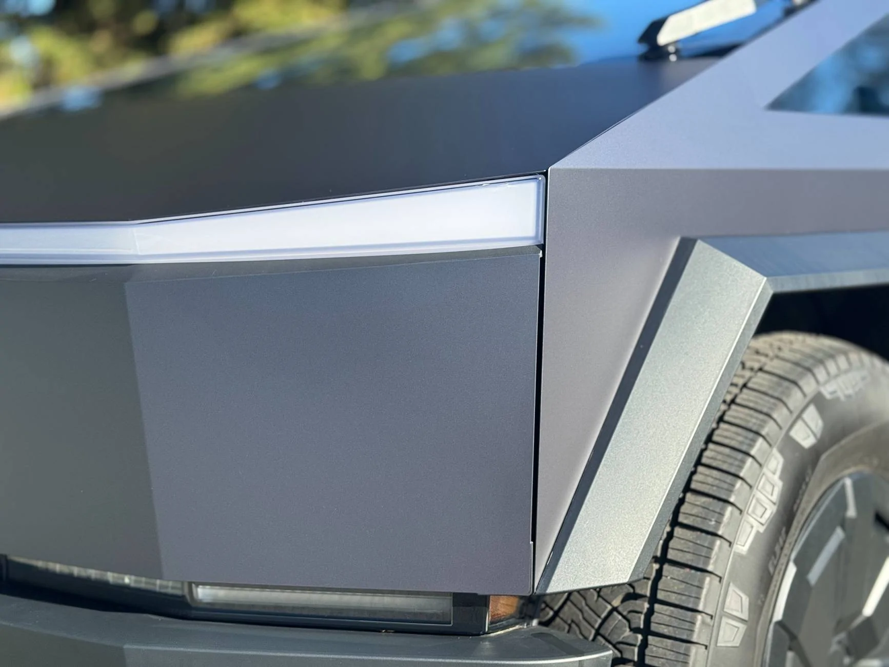 Tesla Cybertruck Cybertruck wrapped in TWRAPS Satin Dusk Blue PPF IMG_2625