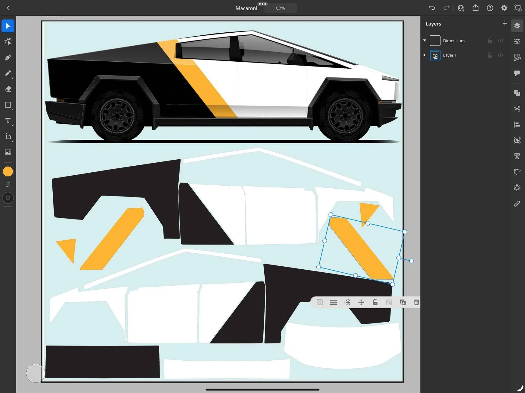 Tesla Cybertruck CybertruckWraps.us can help bring custom designed wrap to life! IMG_2697