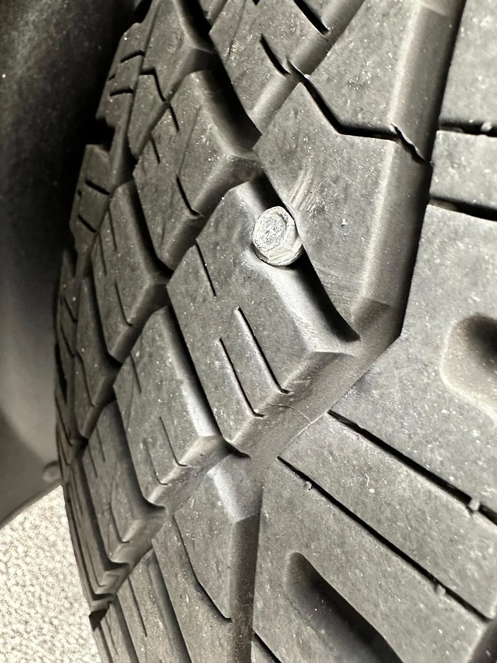 Tesla Roadster 2nd gen Screw in Tire IMG_2781