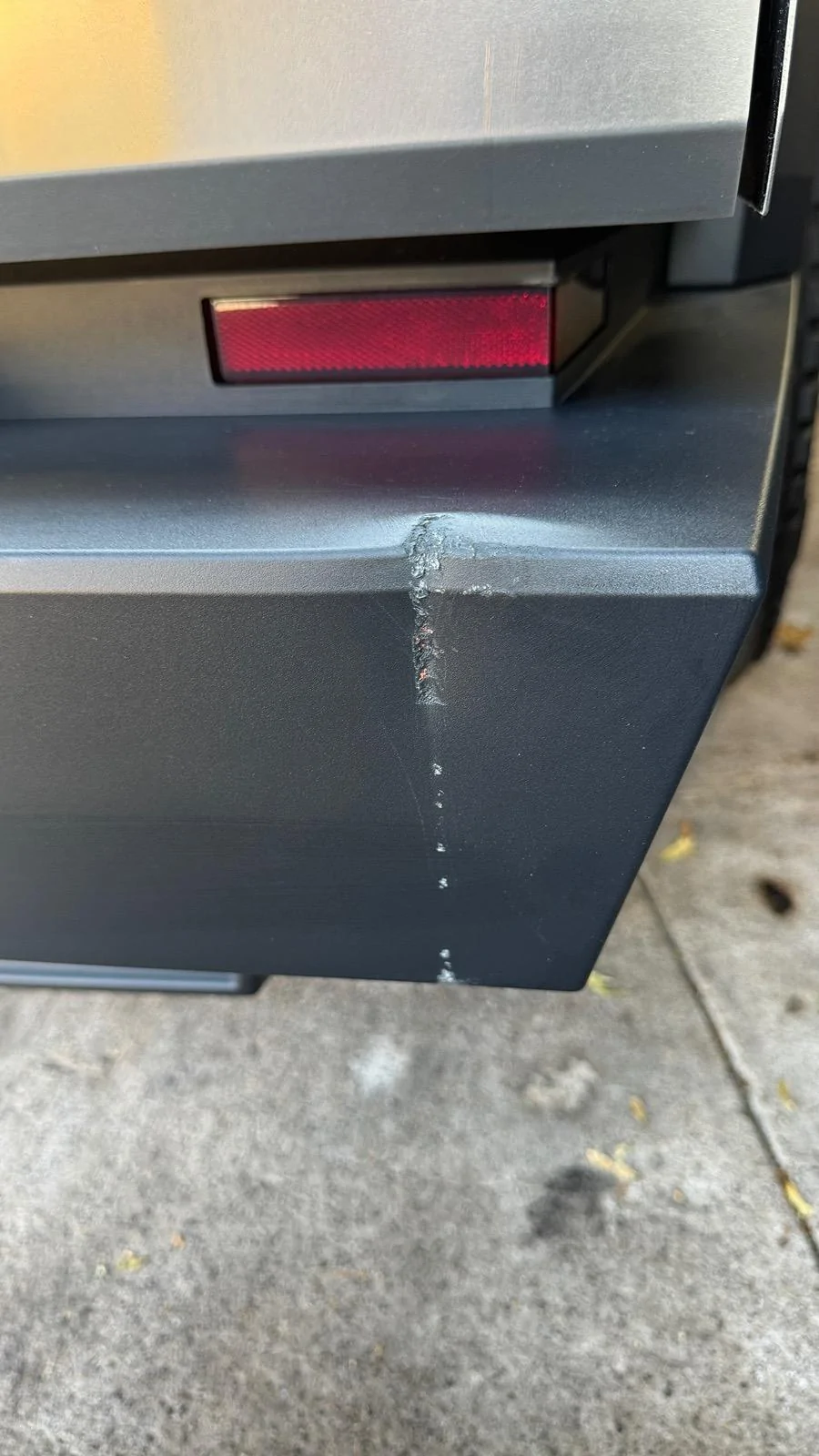 Tesla Roadster 2nd gen My Bumper! I F*ed up backing up! Replacement needed? IMG_2782