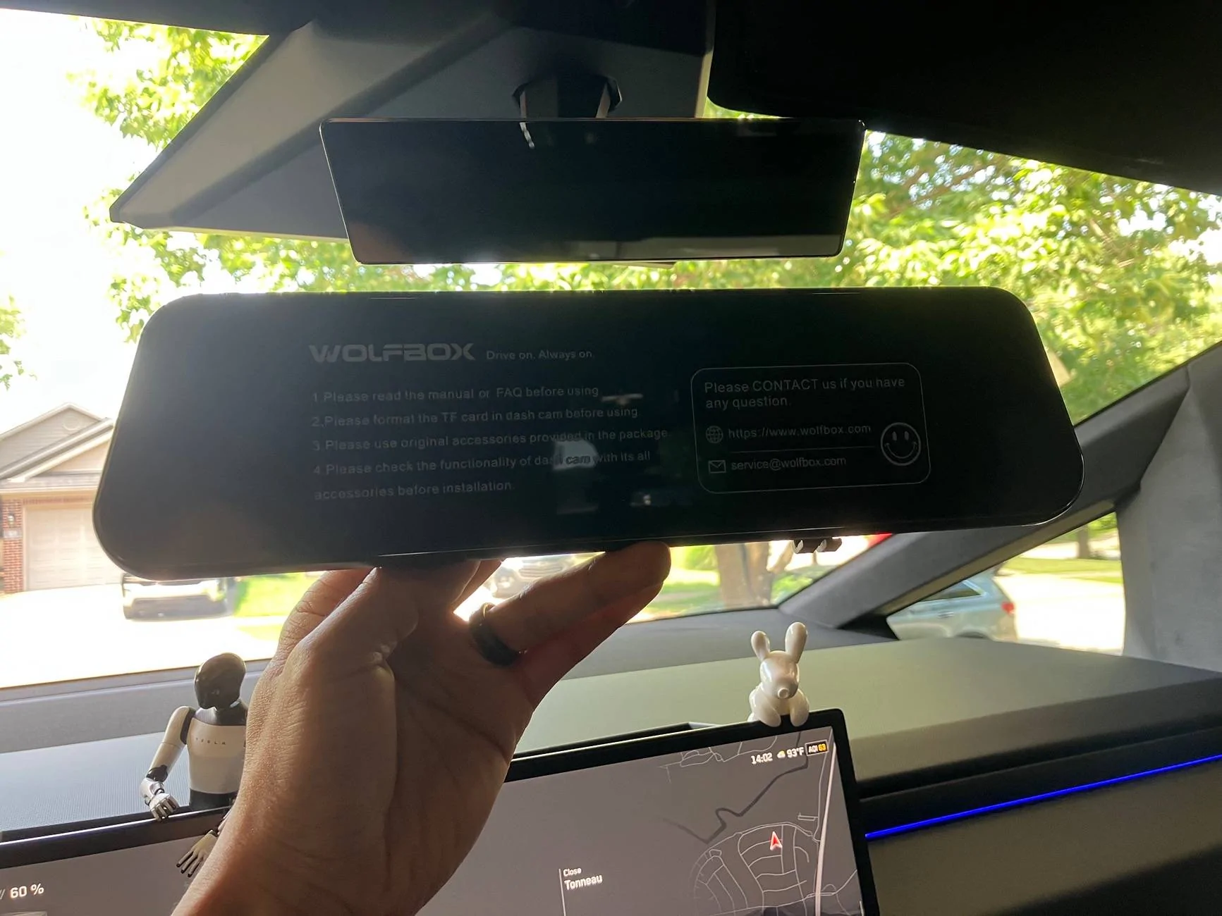 Tesla Roadster 2nd gen Wolfbox G900 Tri Pro Dash Cam Review IMG_2895