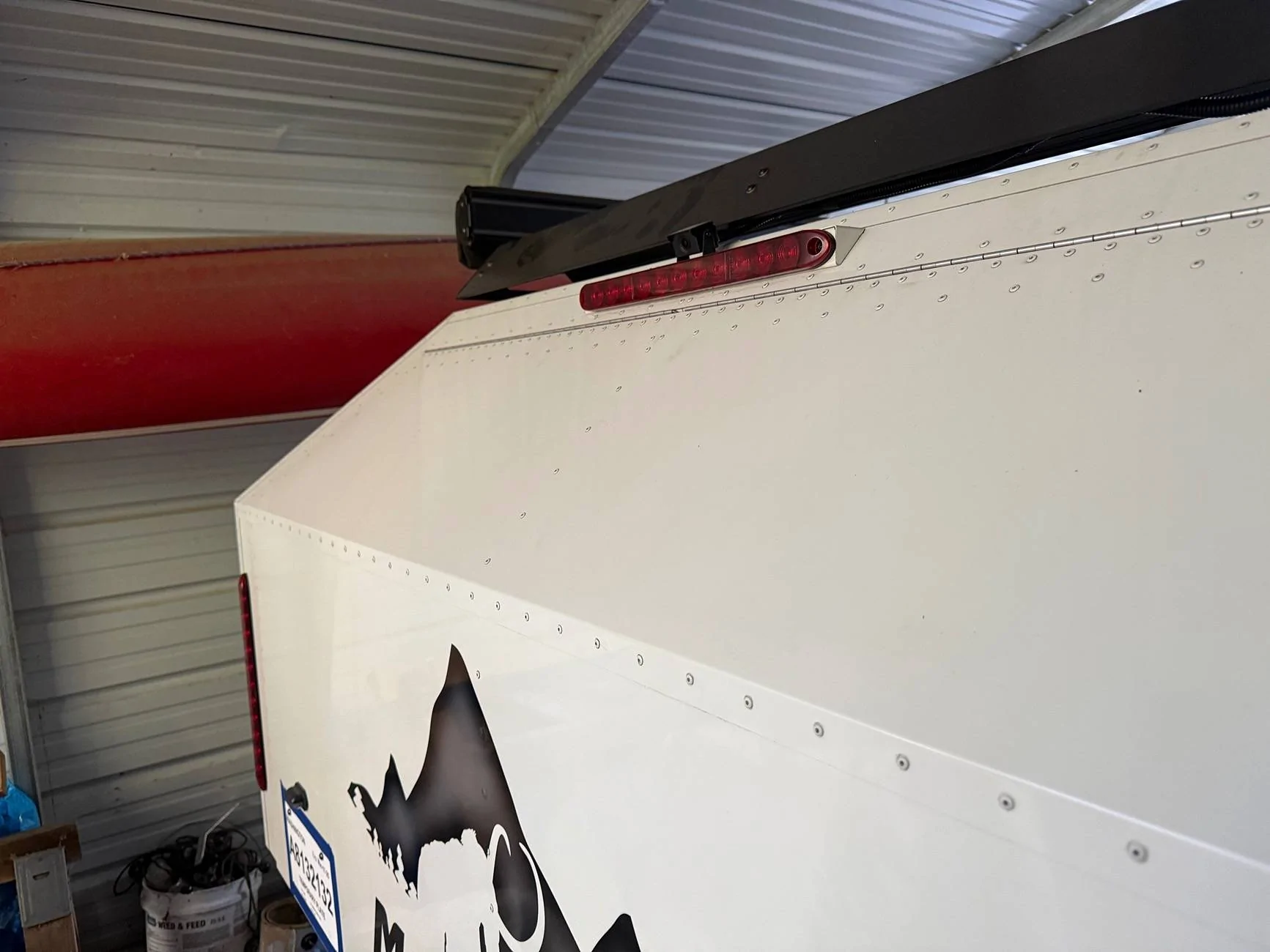 Tesla Cybertruck Hansshow trailer and truck back up camera installation IMG_3015