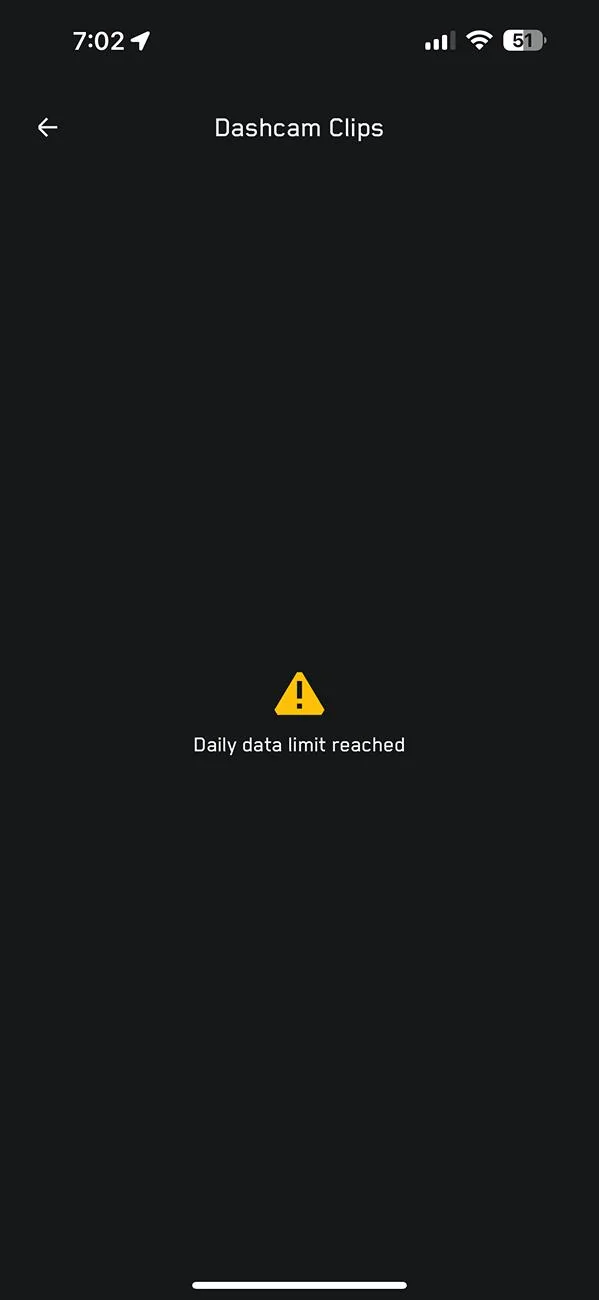 Tesla Roadster 2nd gen Cameras Unavailable: Daily data limit reached?!?! IMG_3180