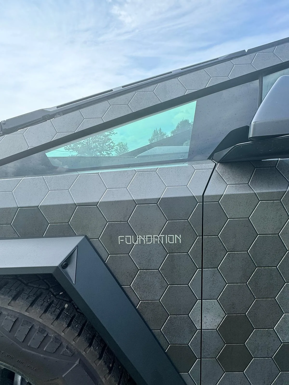 Tesla Roadster 2nd gen Matte Hexagonal “Starship Heat Tile” Wrap img_3240-jpeg