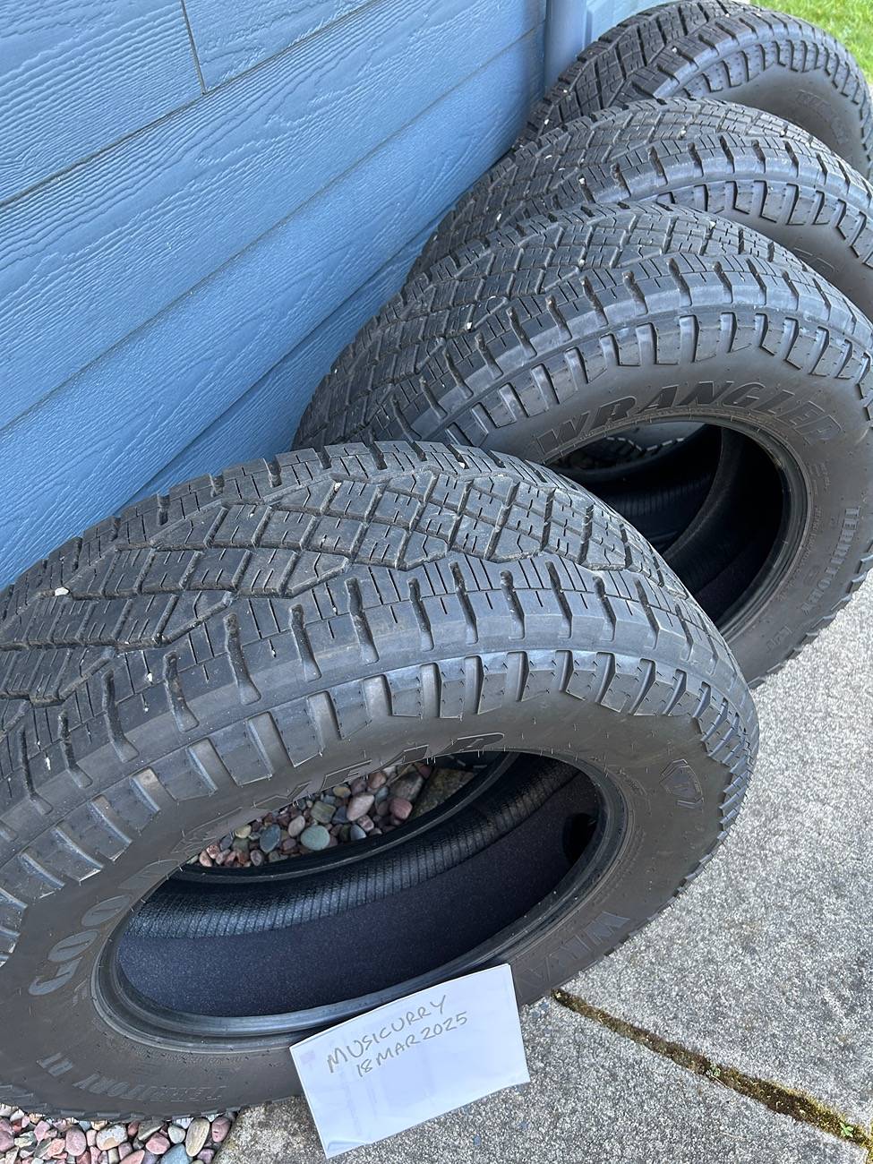 Tesla Cybertruck 4 Goodyear AT Tires for sale IMG_3268