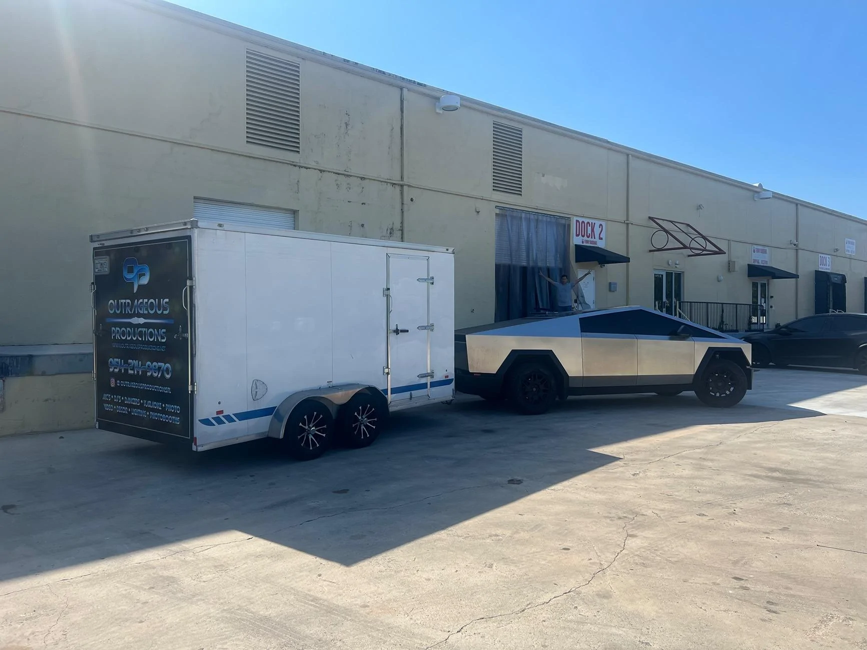 Tesla Cybertruck Drove enclosed trailer 500 miles to Tallahassee from Fort Lauderdale IMG_3284