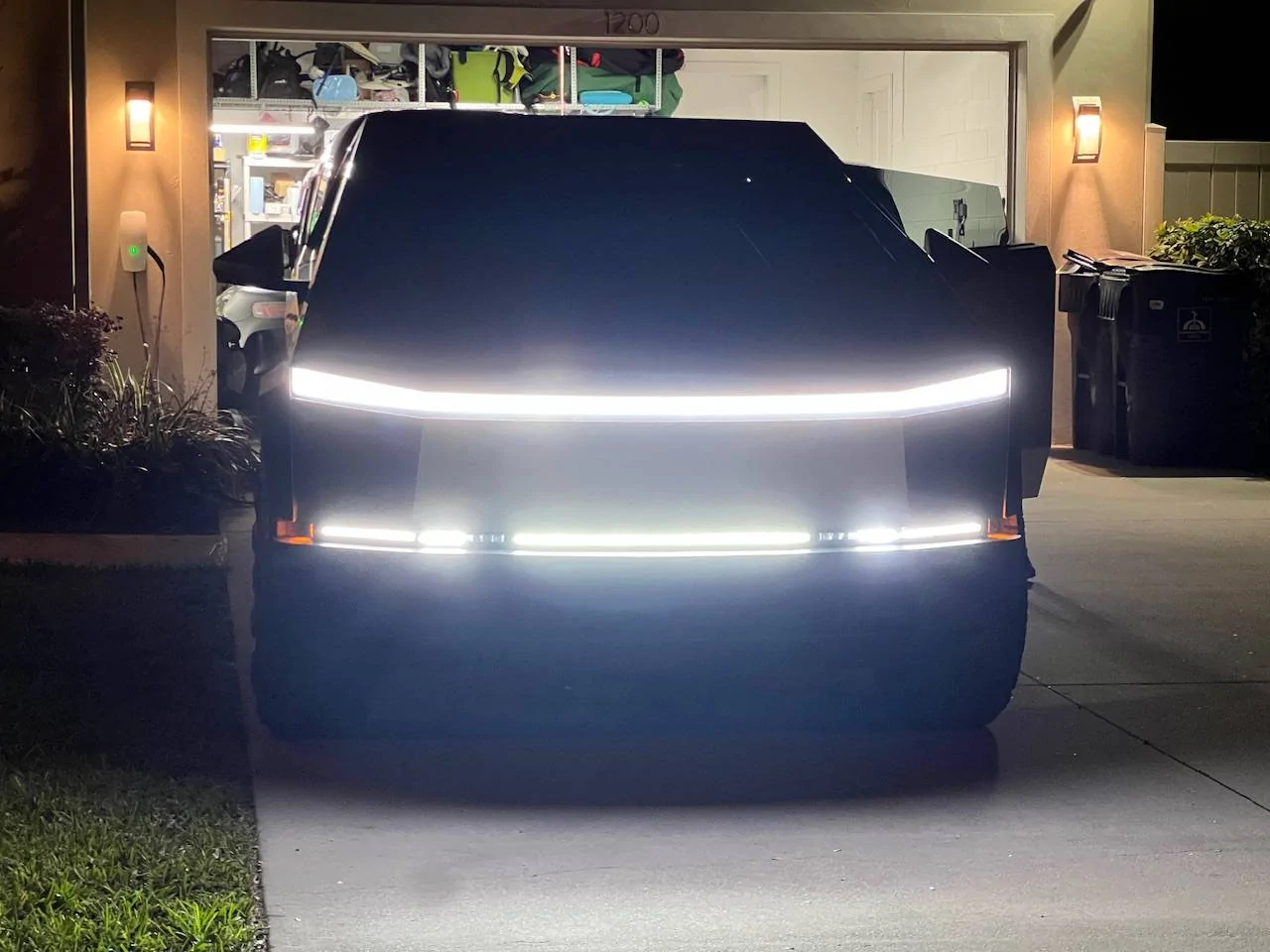 Tesla Cybertruck New Bumper Light Bar installed IMG_3287
