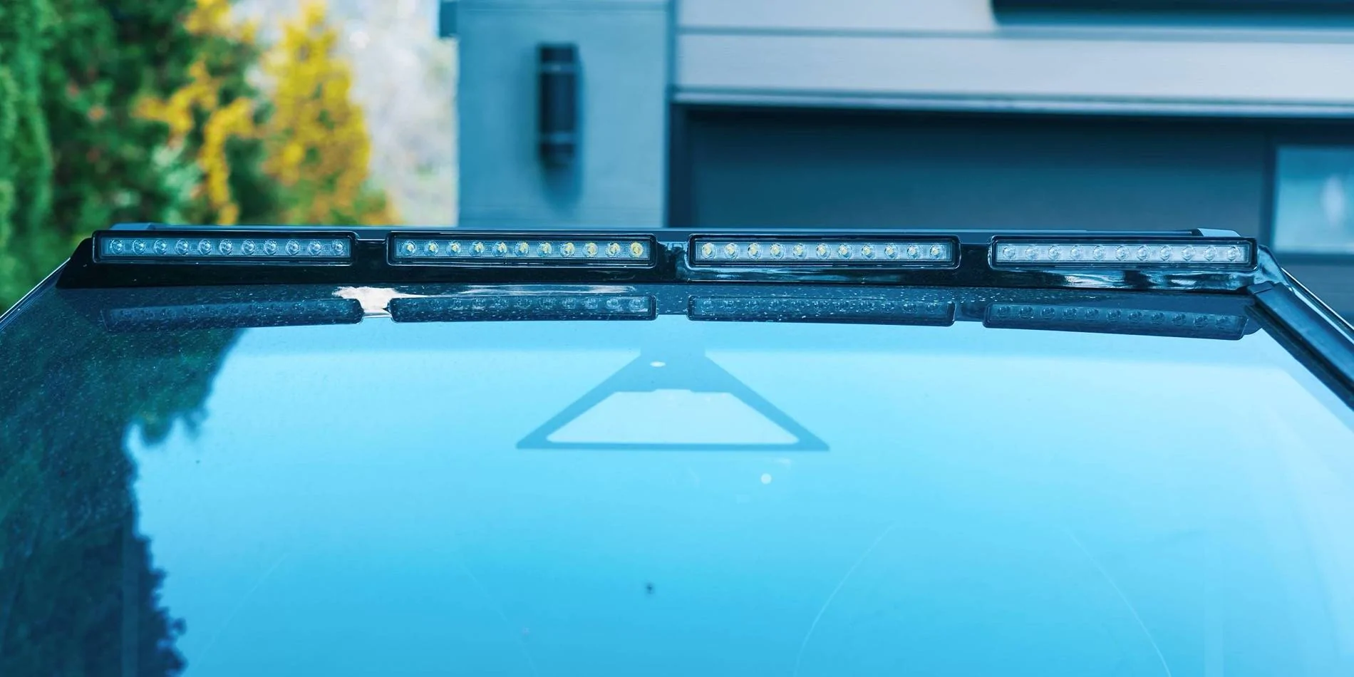 Tesla Roadster 2nd gen Installed OEM like Lightbar on the windshield IMG_3391
