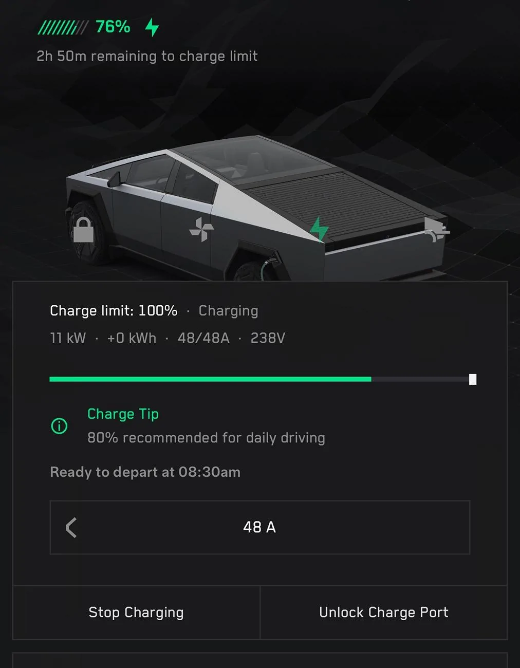 Tesla Roadster 2nd gen Anyone else not getting full amperage when using the wall charger? IMG_3525