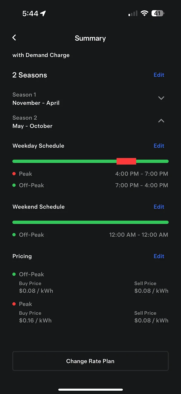 Tesla Roadster 2nd gen How to schedule off-grid time on powerwall 3 IMG_3553