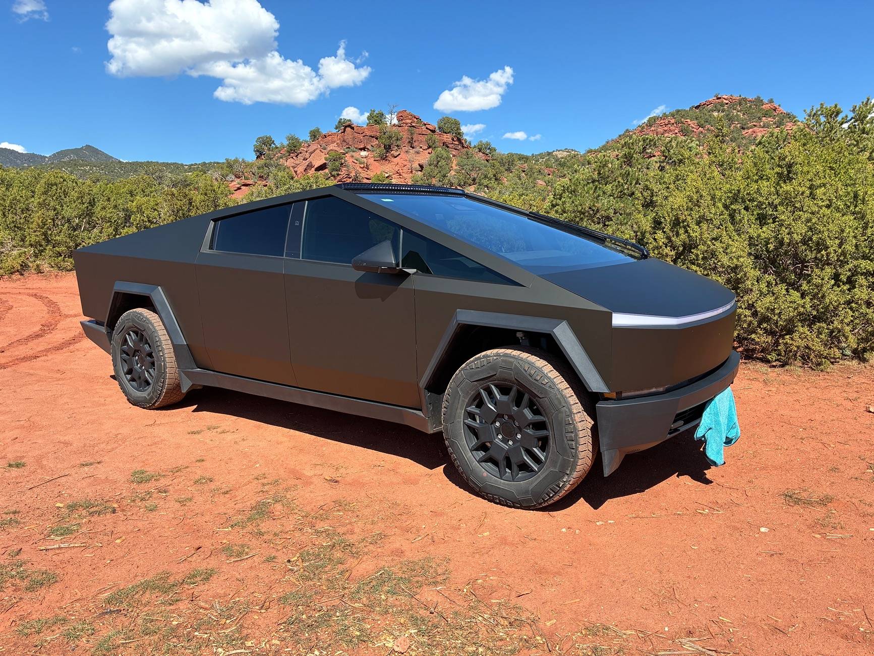 Tesla Cybertruck TWRAPS Matte Liquid Shadow Gold PPF wrap IMG_3578