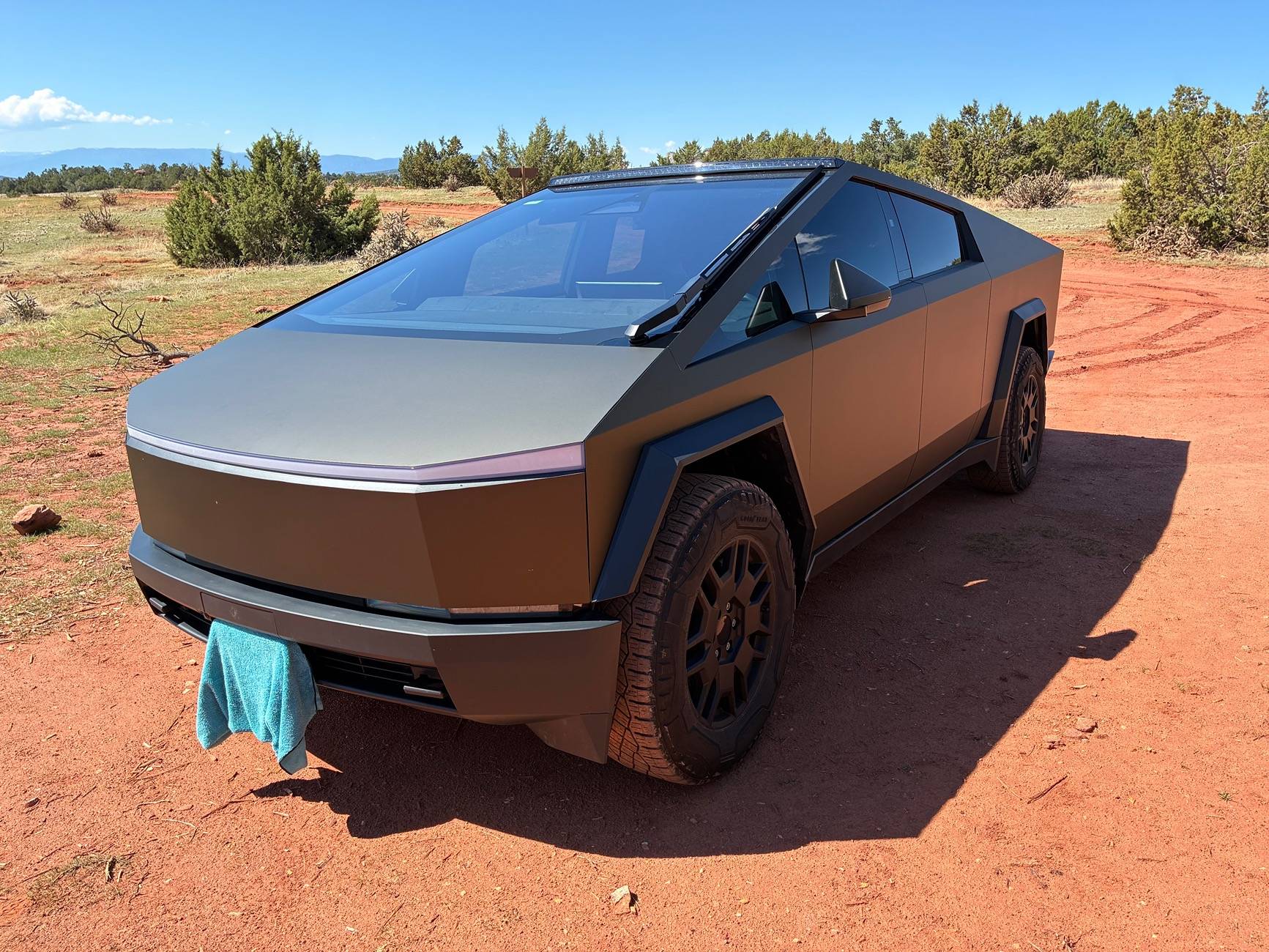 Tesla Cybertruck TWRAPS Matte Liquid Shadow Gold PPF wrap IMG_3579