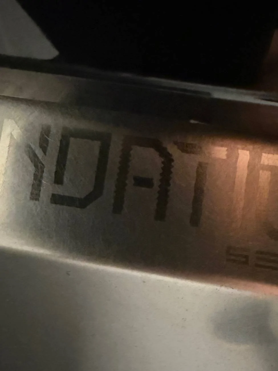 Tesla Roadster 2nd gen Anyone else’s Foundation Series laser etching look like this? IMG_3828
