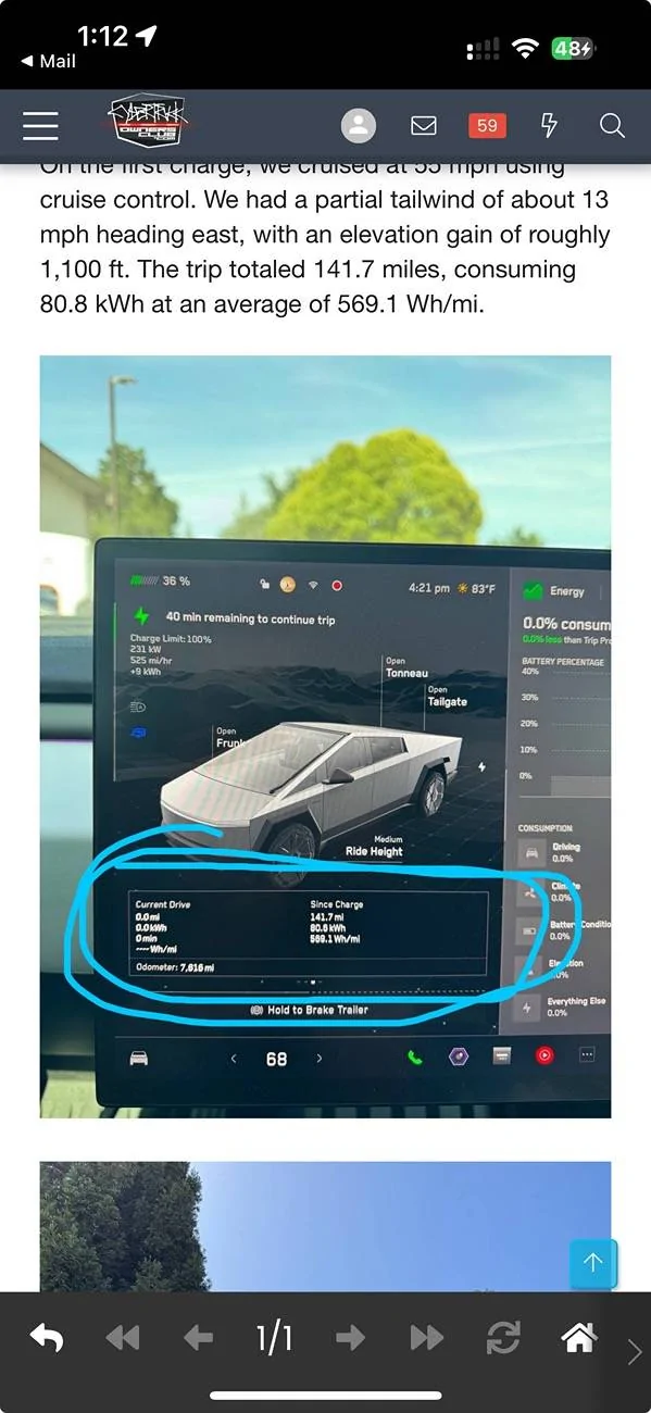 Tesla Cybertruck Cyberbeast U-Haul Towing Test IMG_3892