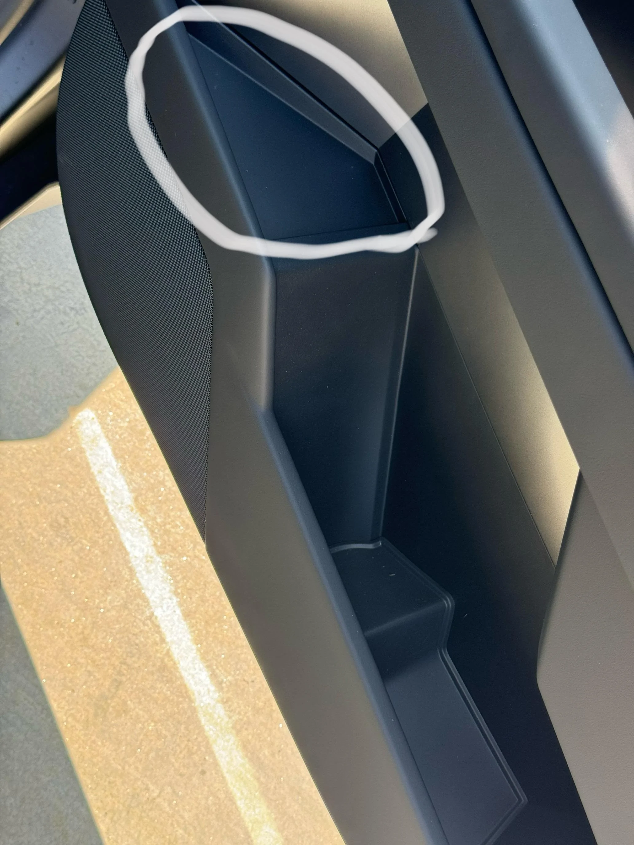 Tesla Roadster 2nd gen Update: No liner in upper door tray - Made my own for $3.95 IMG_4136