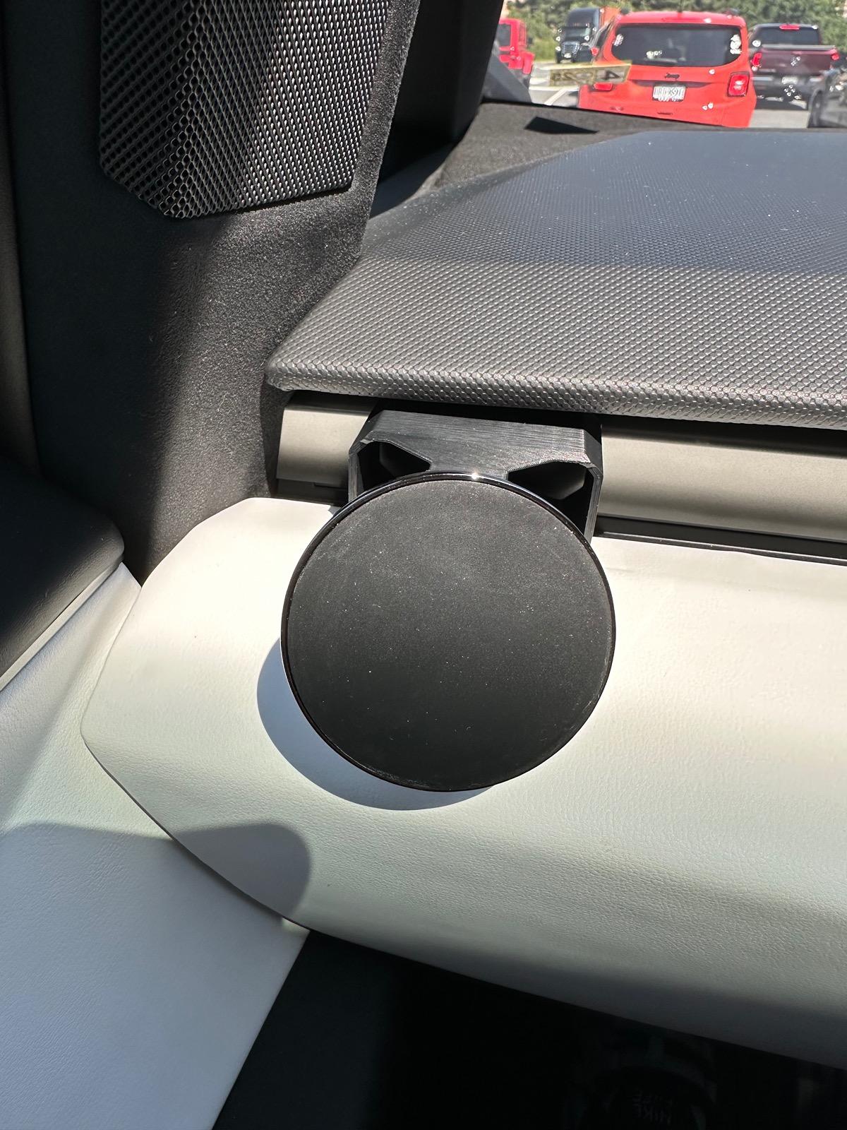 Tesla Roadster 2nd gen TWRAPS - phone mount & glove organizer - installed photos and review IMG_4173