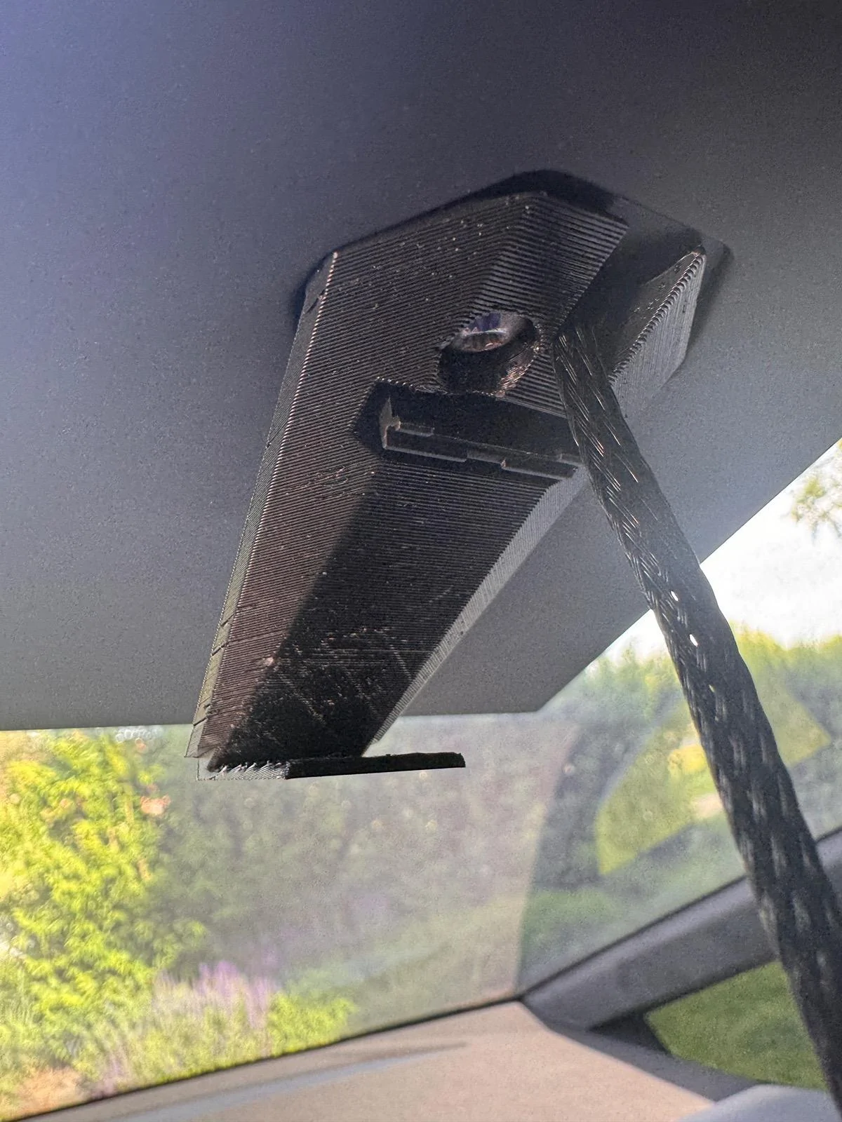 Tesla Roadster 2nd gen 3D print mount for Uniden radar detector IMG_4217