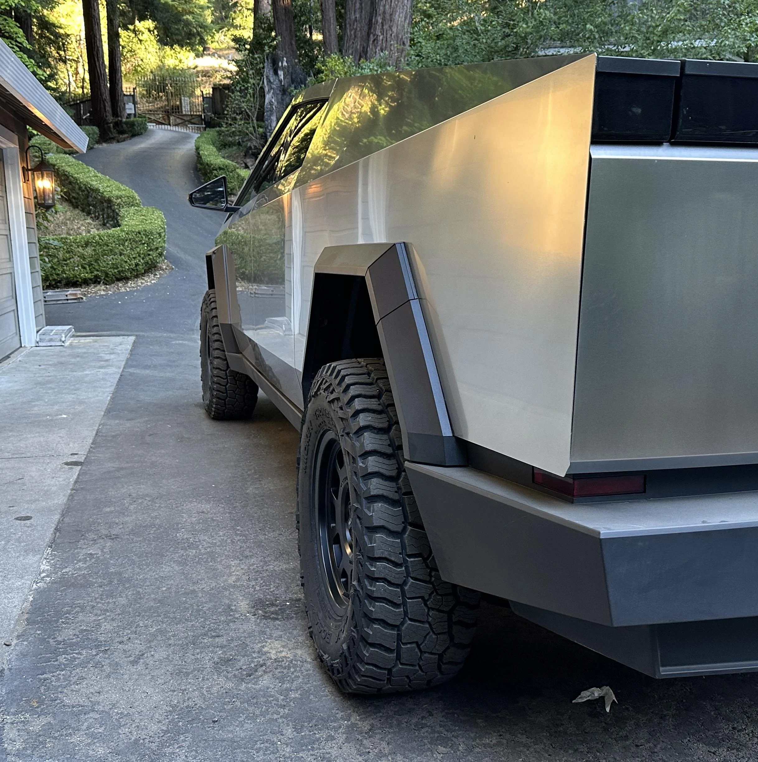 Tesla Cybertruck Mickey Thompson Baja Boss Tires (305/70r18) + 18" Method 705 Wheels (18x9) on Cybertruck IMG_4234