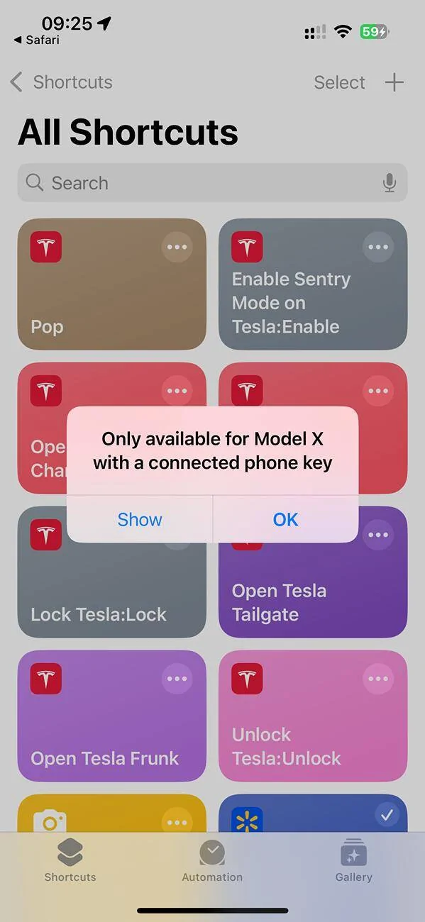 Tesla Roadster 2nd gen Anyone Know How….Shortcut to pop open door on iPhone? IMG_4245